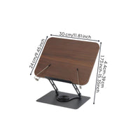 Desktop Book Stand with Wooden Board Sturdy Adjustable Book Stand with Page Clips Multi-Functional Holder for Students, Dorm Room