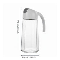 630 Ml Automatic Oil Dispenser Large Capacity Tilt-Sensing Flip Oil Dispenser One-Handed for Dining Table