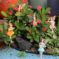 Flower Fairy Set 5 Resin Garden Ornament Set