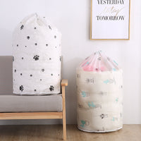 Household Quilt Dustproof Storage Bag with Drawstring - Moisture-proof Moving Packing Organizer