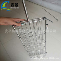 Stainless Steel Rotating BBQ Grill Basket for Roasting Fish and Meat