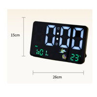 Electronic Wall Clock Digital Display Multifunction Alarm Clock LED Screen Controller Function Decorative Piece Suitable for Living Room Office Bedroom
