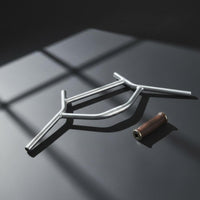 Anodized Silver Bike Handlebar Polished Finish Aluminum Alloy Handlebar