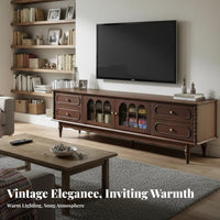 Multi-Drawer Credenza French Country design Storage Cabinet Vintage Design Household Furniture for Homeowners, Renters, Living Room, Entryway, Bedroom