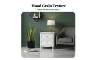 2-Drawer Nightstand Narrow Design Bedside Table Easy Assembly for Office, Adults
