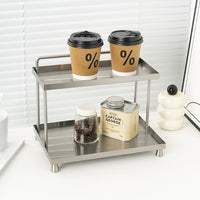 Stainless Steel Multi-layer Storage Rack for Countertop, Bar, Coffee Cups, Simple Style