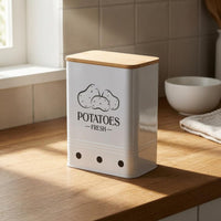3 Pieces Square Canister Set Ventilated Wood Lid Canister Handle Cutouts Square Pantry Jar