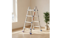 Aluminum Telescoping Ladder Extendable Telescopic Ladder Heavy Duty Portable for Homeowners, Diyers, Professionals, Home Maintenance, Renovation, Garage, Workshop