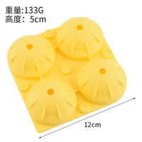 Silicone 4-Sphere Ice Ball Mold with Funnel, Easy Release Ice Cube Tray for DIY Beverages