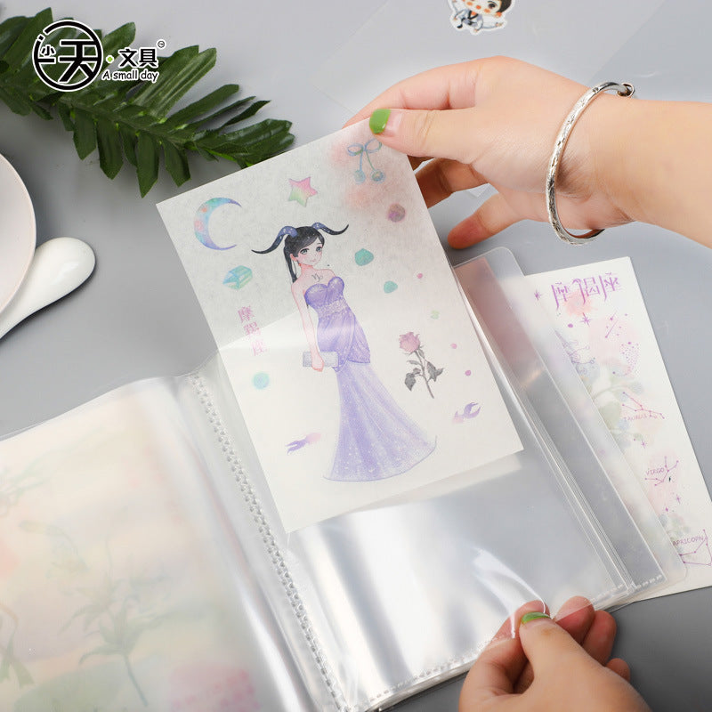 Portable A6 Document Organizer with PP Pages for Cards, Tickets, and Notes