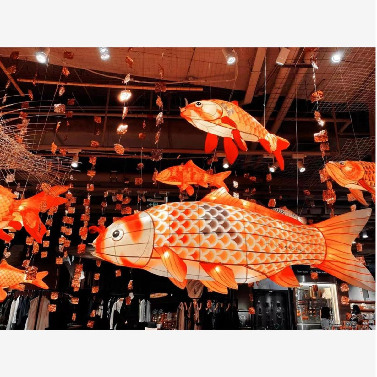 Koi Fish Lantern Outdoor Waterproof Decorative String Lights
