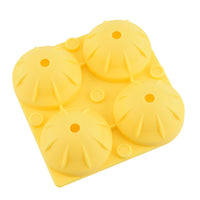 Silicone 4-Sphere Ice Ball Mold with Funnel, Easy Release Ice Cube Tray for DIY Beverages