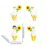 4 Pieces Duck Ornament with Clip Lightweight Duck Handlebar Accessory Playful Decoration for Kids