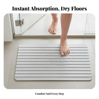 Absorbent Shower Mat Quick-Drying Absorbent Floor Pad Easy to Clean for Families