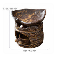 Ceramic Tea Roaster Vintage Design Rustic Pottery Incense Burner