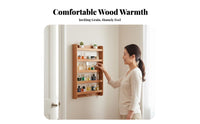 Multi-Tier Wooden Organizer Slim Design Storage Rack Easy Reach for Living Room