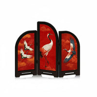 Acrylic Folding Screen Oriental Design Mini Folding Screen Eco-Friendly Material