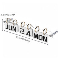 Horizontal Acrylic Calendar Holder Wall-Attached Flip Calendar Display Home Decor for Shop