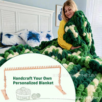 Wooden Yarn Knitting Frame for DIY Blanket Weaving