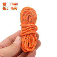 Outdoor Camping Tent Wind Rope Kit with Reflective Guy Lines and Double-Eye Buckles