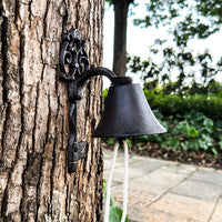 New Chinese Style Retro Key-Shaped Hand Bell, Cast Iron Doorbell, Creative Iron Art Villa Courtyard Balcony Wall Decoration
