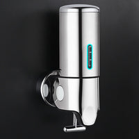 Stainless Steel Wall-Mounted Manual Soap Dispenser for Bathroom, Hotel, Shower Gel