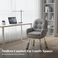 Armless wheeled Chair Comfortable Vanity Stool Space Saving for Bedroom, Students