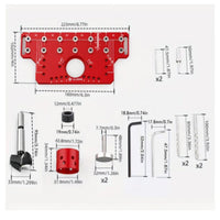 Aluminum Alloy Cabinet Hardware Jig Precision Woodworking Drilling Positioning Guide Long-Lasting Cabinet Handle Jig Heavy-Duty for Furniture Making