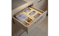 Wall-Mountable Food Storage Bag Organizer Labeled Bamboo Bag Storage Organizer Slim Eco-Friendly for Kitchen Drawer, Pantry, Cabinet