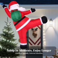 Climbing Santa Red Suit Christmas Figure