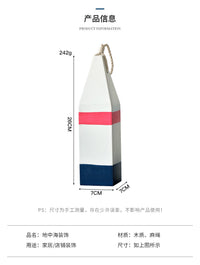 渔浮鱼标创意装饰摄影布景地中海风格摆件搁板鱼网挂饰木质浮子