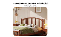 Nordic design Queen Size Spindle Frame contemporary minimalist Design Spindle Headboard Frame Minimalist Aesthetic Bedroom Furniture durable Construction for Newlyweds, partners, Homeowners, Apartment, Guest Room, Rental Property