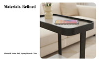 2-Tier C-Shaped Table Waterproof Surface Home Furniture Scratch-Resistant