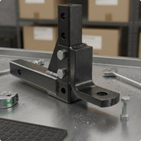 10 Inch Drop Hitch Mount Powder Coated Adjustable Trailer Hitch Ball Mount Anti-Tamper-Resistant for Rough-Terrain