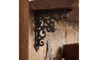 Shelf Brackets with Screws Cast Iron Shelf Bracket Ornate L Brackets for Home Improvement Enthusiasts, Homeowners, Living Room, Kitchen, Entryway