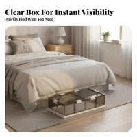 Foldable Underbed Drawer Sturdy construction Under-Bed Storage Bin for Students
