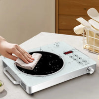 High Power 3500W Electric Ceramic Cooktop Adjustable Temperature Control Infrared Cooktop Overheat Protection for Students, Campers, Camping