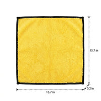 Low Shed Micro Fibre Cloths for Cars and Car Drying Towel, Super-Fine High-Low Pile Soft Cleaning Cloths, 40x40cm Cleaning Cloths for Detailing