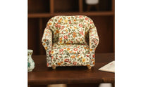 Dollhouse Sofa with Pillows 1/12 Scale Dollhouse Couch Upholstered for Hobbyists