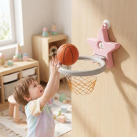 Foldable Kids Basketball Hoop Set Indoor Outdoor Adjustable Stand with Ball for Toddlers Boys Girls