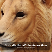 Tear-Resistant Lion Costume Face | Realistic, Lion Head face covering, Cosplay, for Halloween