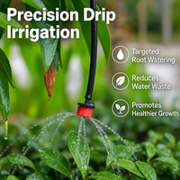 Automatic Drip Irrigation System Kit, Micro Garden Watering for Allotment Equipment, PVC Hose & Drippers for Potted Plants, Vegetable Patch