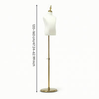 Mannequin Torso with Stand Sturdy Dress Form with Metal Base areaSaving Female Dress Form for Kids, Retailers, Shop Window, Photo Studio