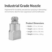 Stainless Steel Gas Cooling Atomization Nozzle, Industrial Facility Dust Remove  #variant:Rear Connection Nozzle