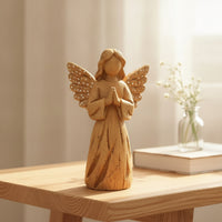 Faceless Angel Figurine Compact Angel with Praying Hands Spiritual Gift for Believers, Collectors, Desk, Home Decor