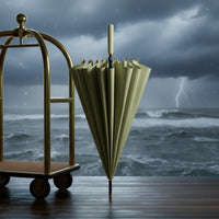 Auto Open and Close Automatic Umbrella Classic Straight Umbrella Windproof Reinforced for Daily Commute, Office