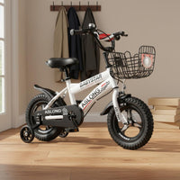 Children's Bike with Training Wheels Lightweight Boys Girls Children's Cycle Double Brakes Young Child Children's Cycle with Basket for Beginners