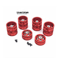 6WD RC Truck Wheel Hubs Heavy Duty Metal Wheel Hub Set Hobby Parts