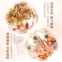 钢达鎏金绯羽冠鎏银牡丹冠金属拼装立体拼图手工diy可佩戴送女友