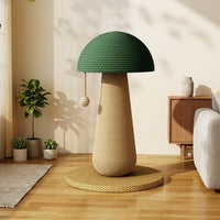 Cat Scratcher with Sisal Rope Scratching Pillars, Ground Type Oval Density Board Scratch Post for Adult Indoor Cats and Kitten Tree